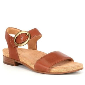 Brioso Womens 8.5 Rancho Brown Leather‎ Sandals Flat Strappy Summer Shoes